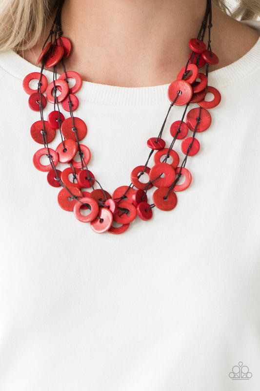 Wonderfully Walla Walla - Red- Paparazzi Accessories - Paparazzi Accessories 