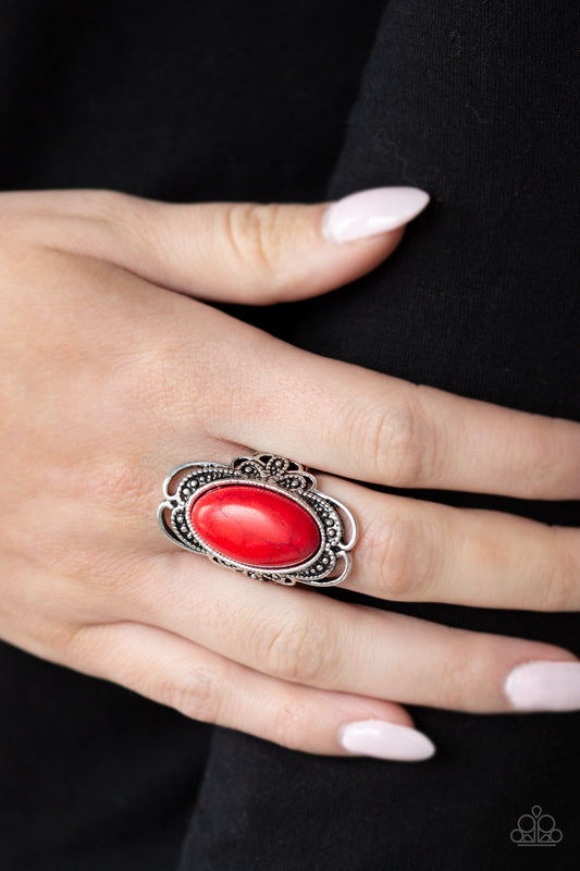 Desert Flavor - Red Ring- Paparazzi Accessories - Paparazzi Accessories 