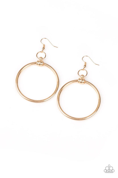 Total Focus - Gold Earrings - Paparazzi Accessories - Paparazzi Accessories 