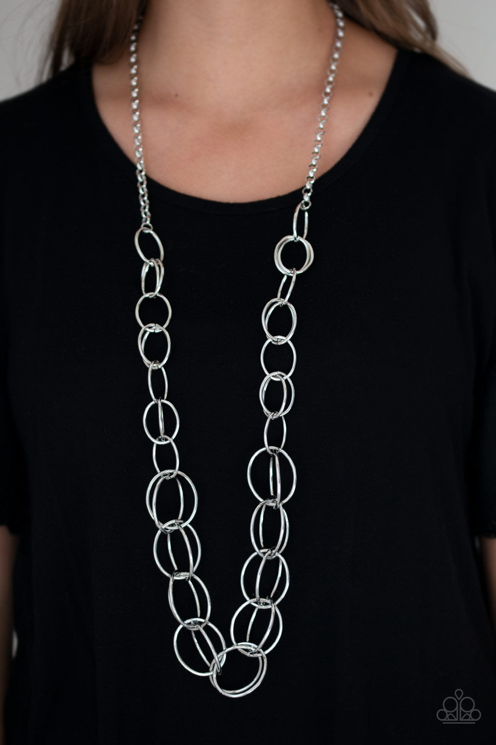 Elegantly Ensnared - Silver - Paparazzi Accessories 