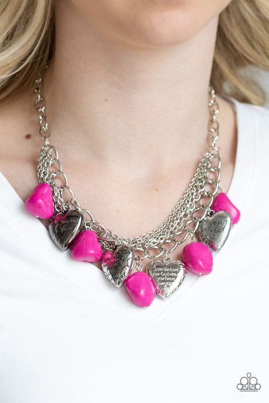 Change of Heart - Pink Necklace - Paparazzi Accessories - Paparazzi Accessories 