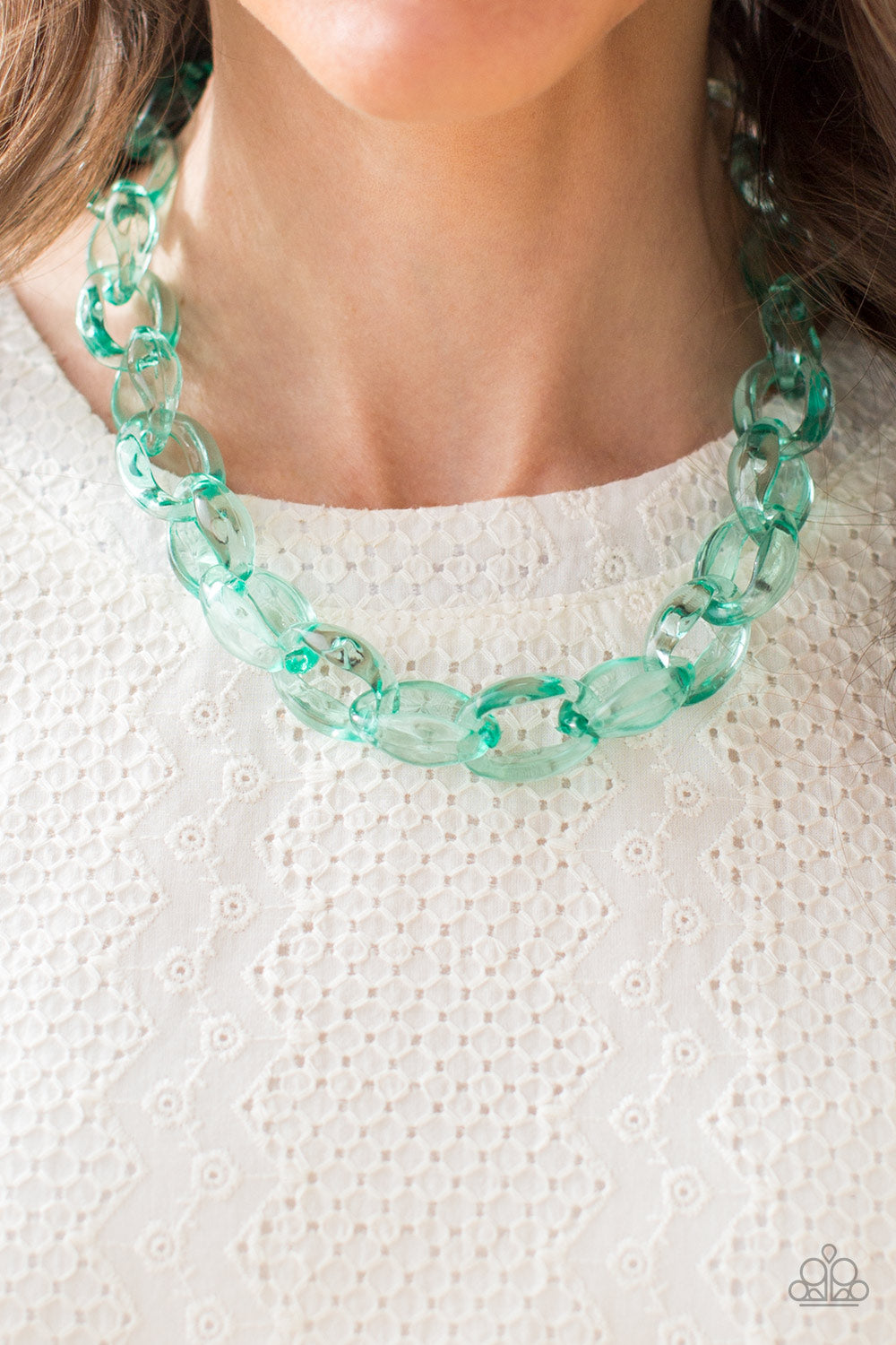 Ice Queen - Green Necklace - Paparazzi Accessories - Paparazzi Accessories 
