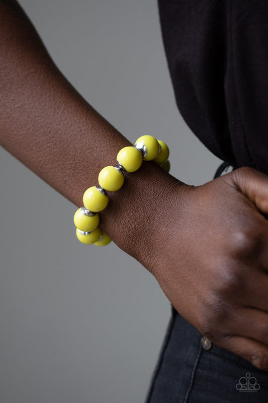 Candy Shop - Yellow Bracelet - Paparazzi Accessories 