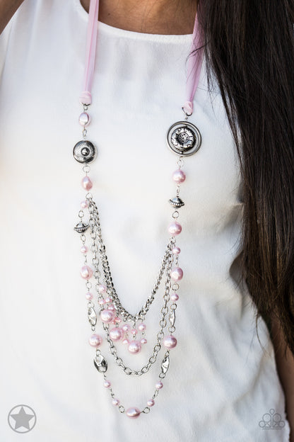 All the Trimmings - Pink Necklace - Paparazzi Accessories 