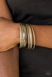 Sahara Shimmer - Brass Bangles - Paparazzi Accessories - Paparazzi Accessories 