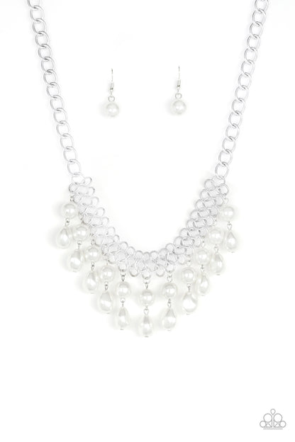 5th Avenue Fleek - White Necklace  - Paparazzi Accessories - Paparazzi Accessories 
