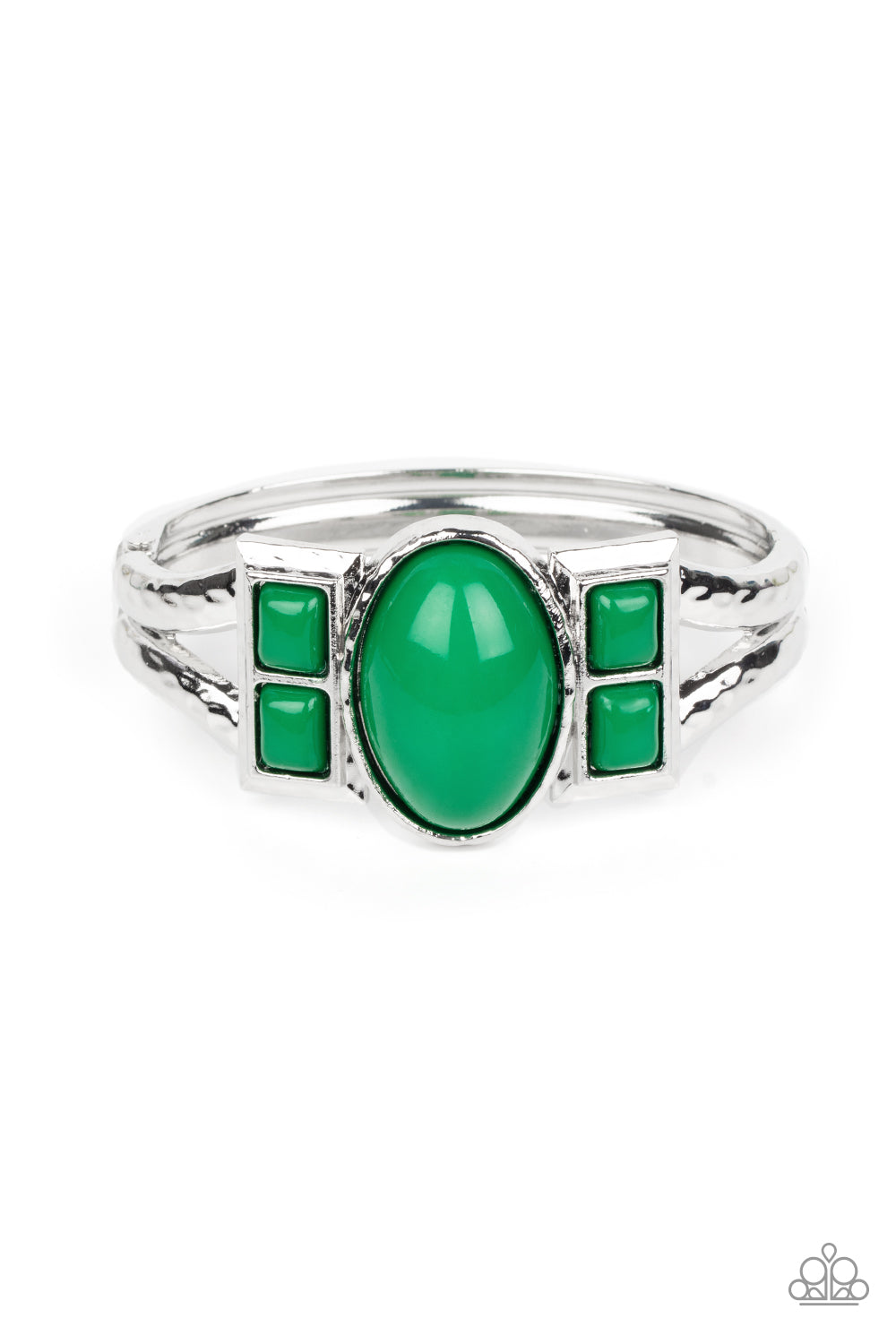 A Touch of Tiki - Green Bracelet - Paparazzi Accessories - Paparazzi Accessories 