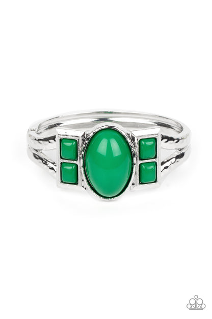 A Touch of Tiki - Green Bracelet - Paparazzi Accessories - Paparazzi Accessories 
