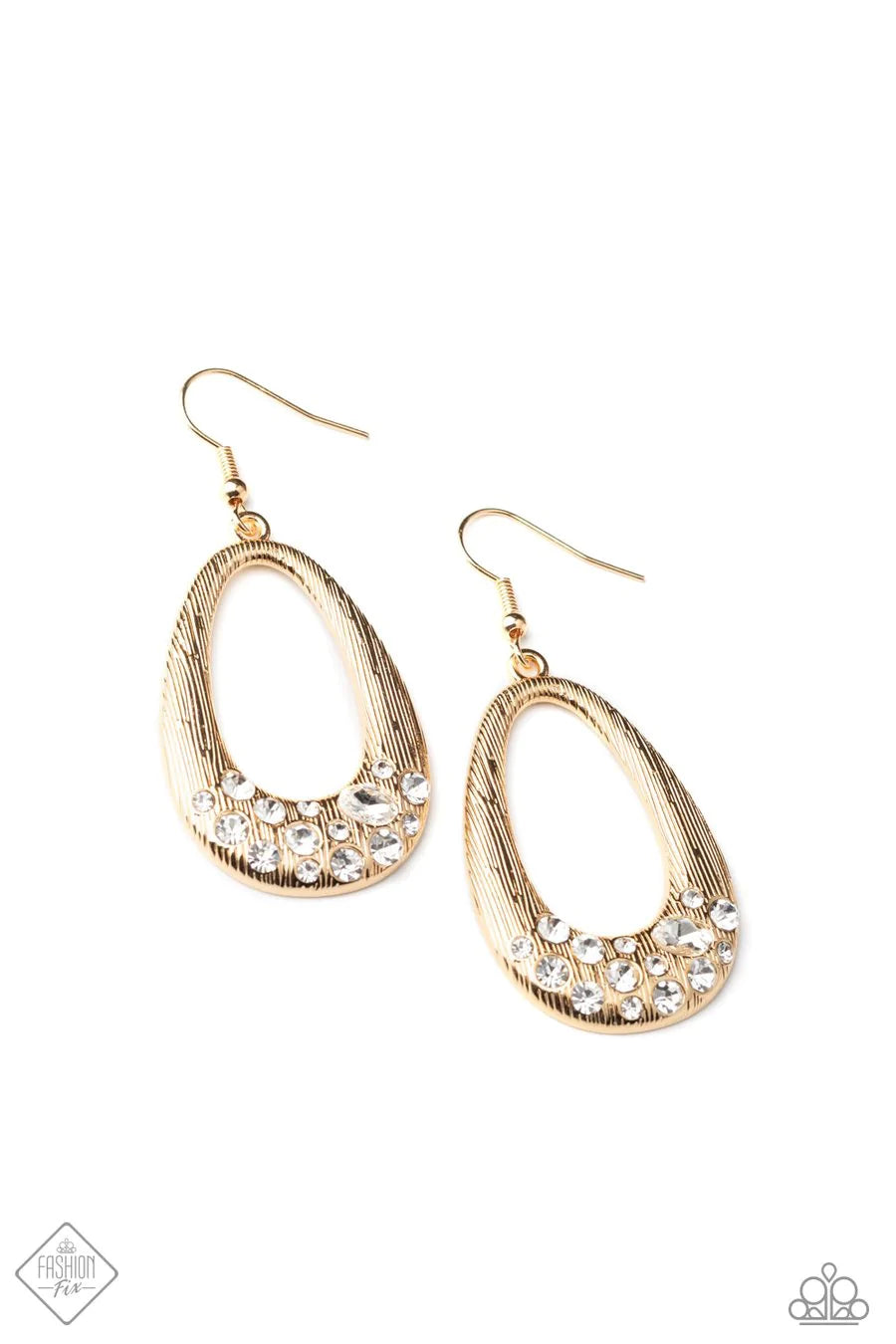 Better LUXE Next Time - Gold Earrings - Paparazzi Accessories 