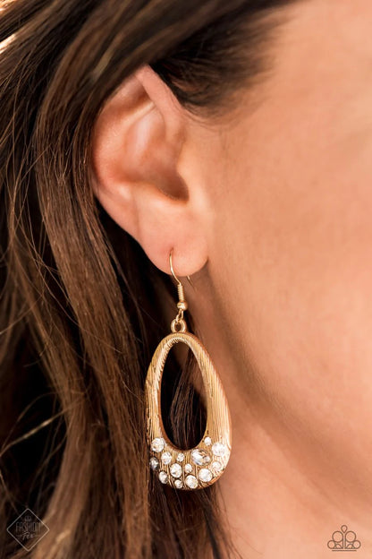 Better LUXE Next Time - Gold Earrings - Paparazzi Accessories 