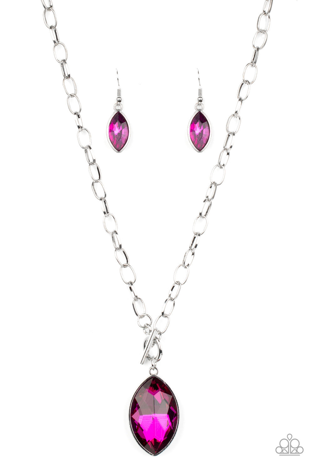 Unlimited Sparkle - Pink Necklace - Paparazzi Accessories - Paparazzi Accessories 
