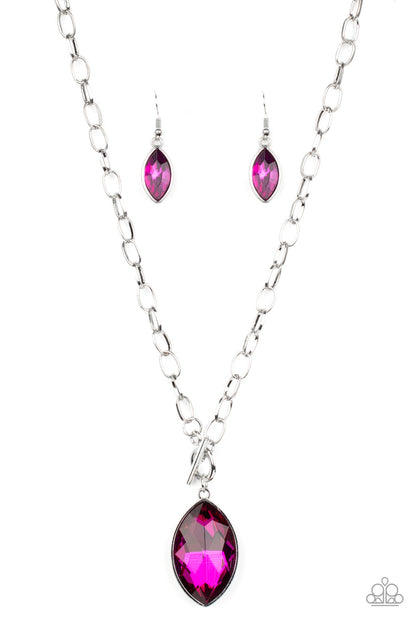 Unlimited Sparkle - Pink Necklace - Paparazzi Accessories - Paparazzi Accessories 