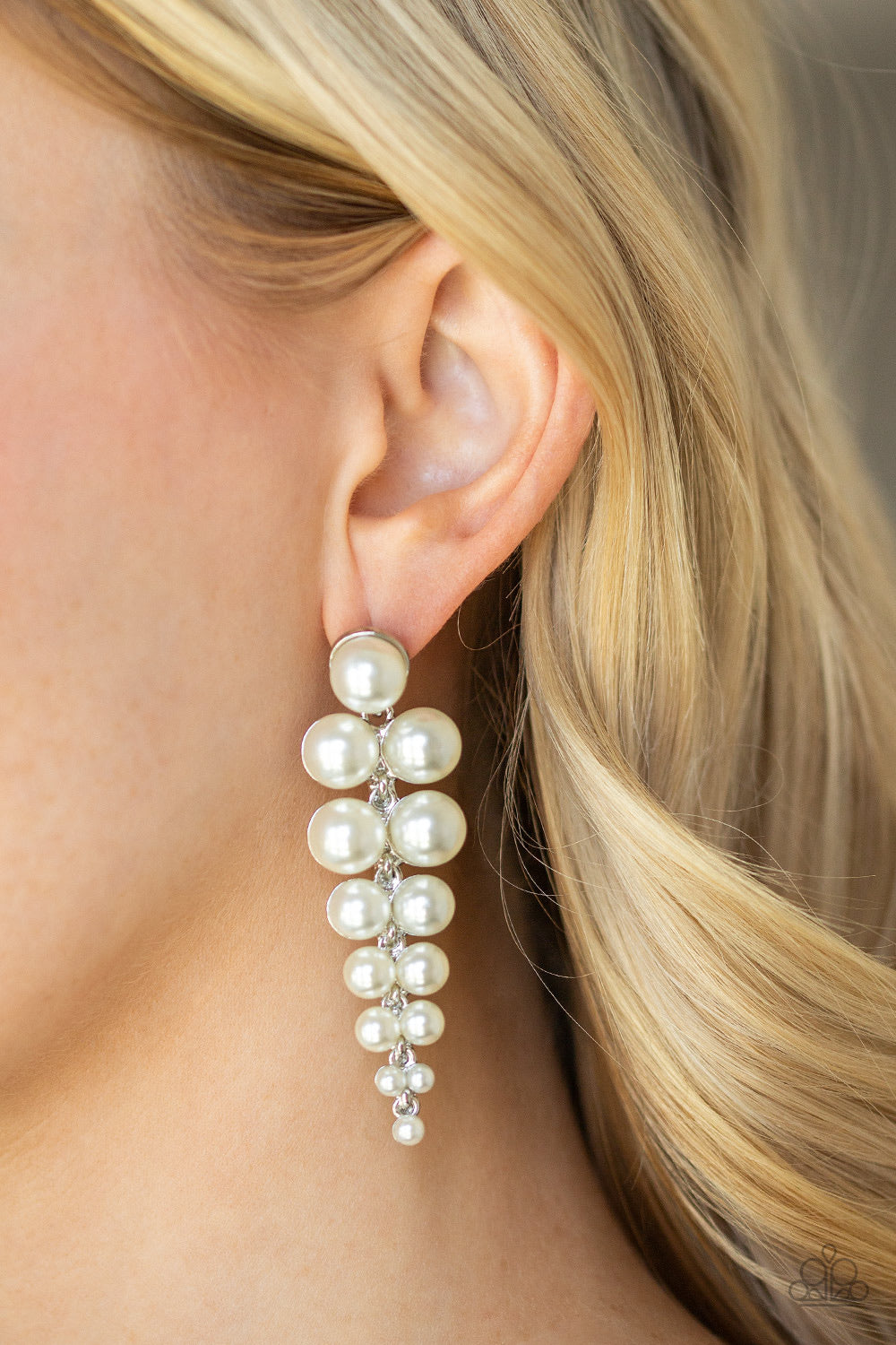 Totally Tribeca - White Earrings - Paparazzi Accessories - Paparazzi Accessories 
