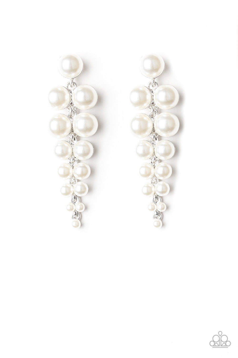Totally Tribeca - White Earrings - Paparazzi Accessories - Paparazzi Accessories 