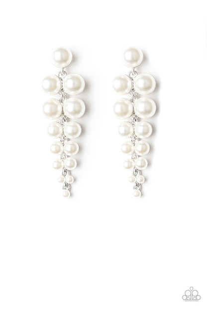 Totally Tribeca - White Earrings - Paparazzi Accessories - Paparazzi Accessories 