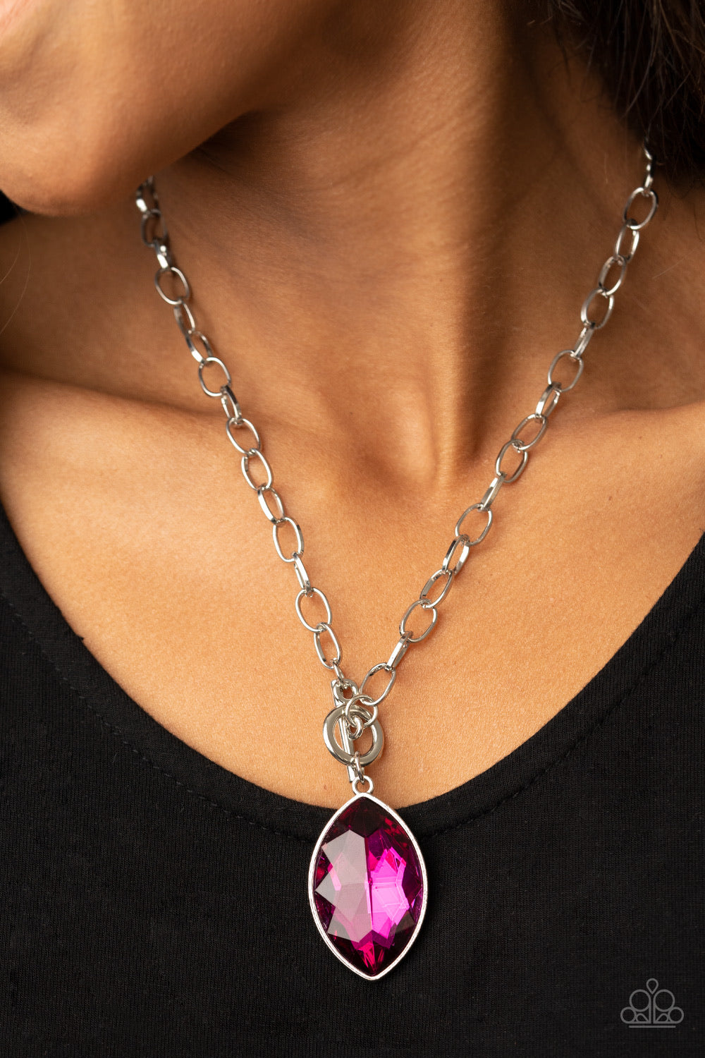Unlimited Sparkle - Pink Necklace - Paparazzi Accessories - Paparazzi Accessories 